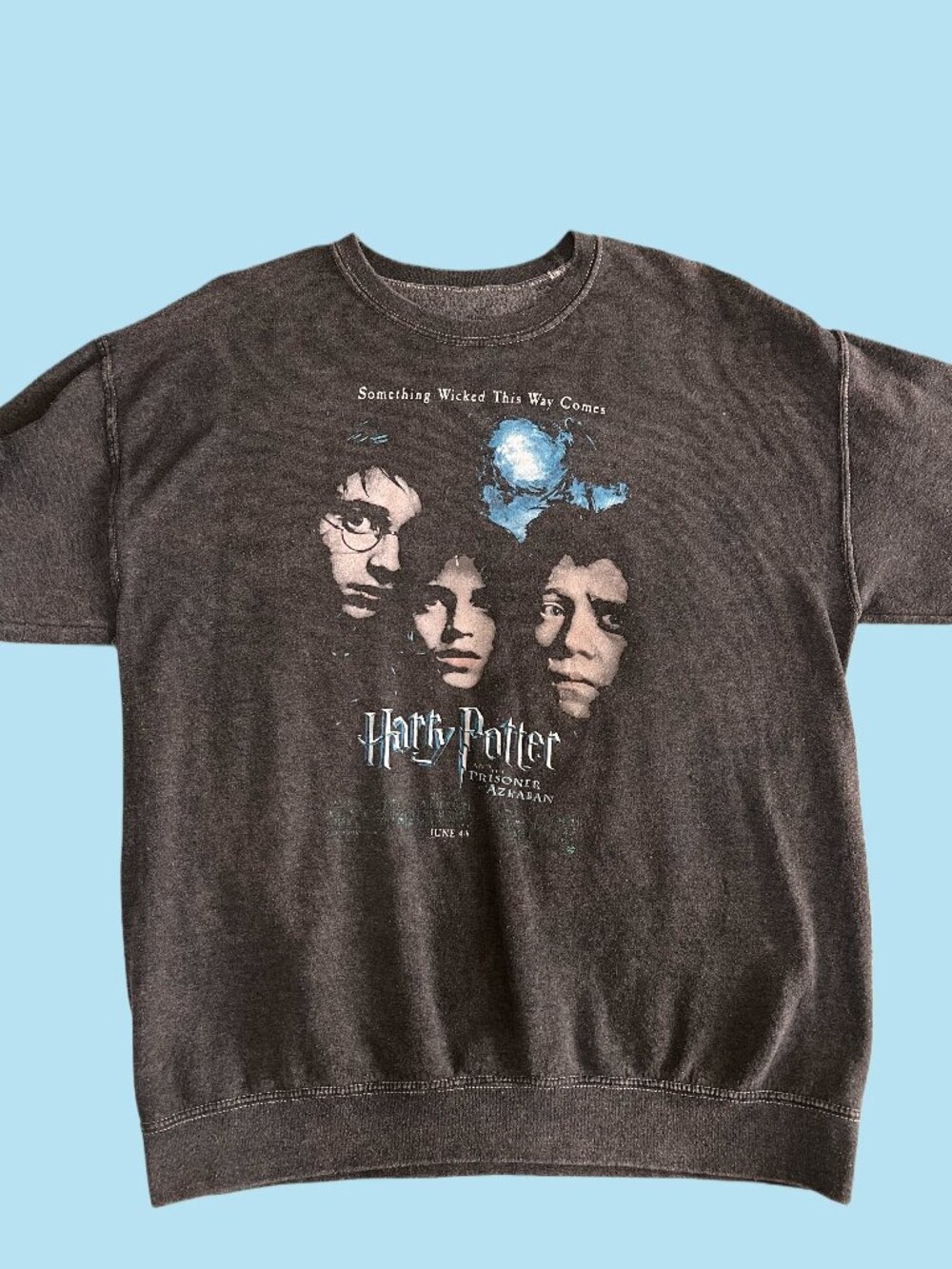 Harry Potter Prisoner of Azkaban Graphic Crewneck Sweatshirt Size M Dark Gray